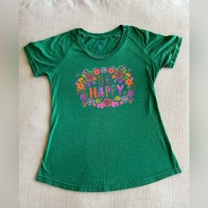 Natural Life Green “ Be Happy “ Tee Shirt
